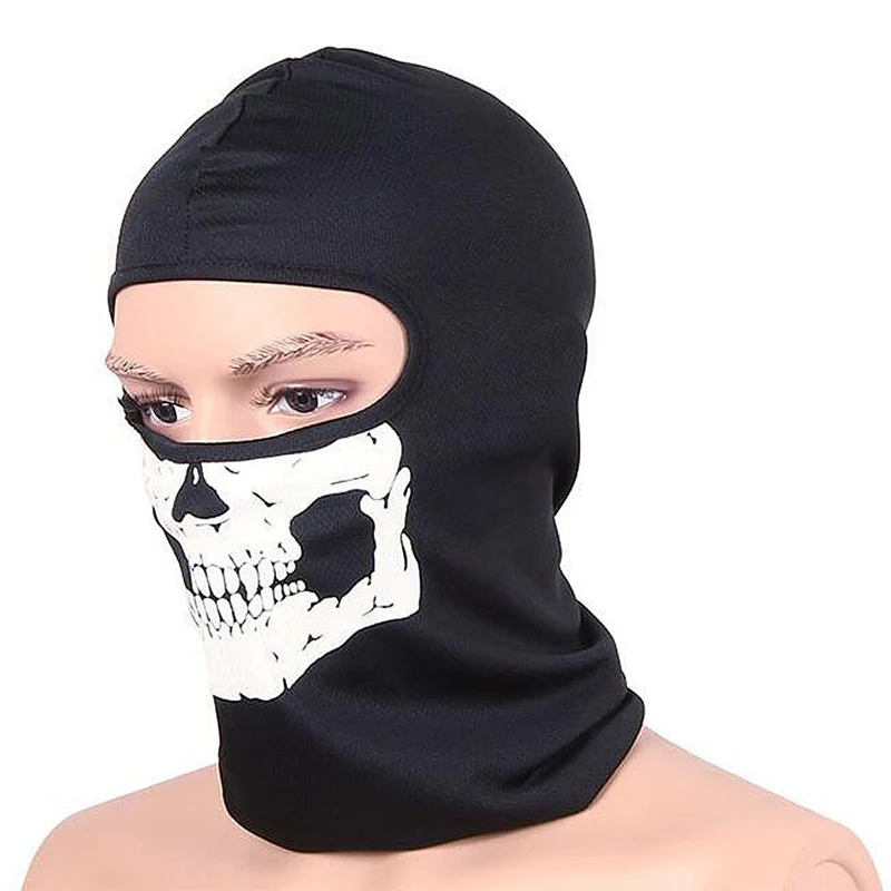 1Pcs Black Ghosts Balaclava Skull Full Face Mask for Cosplay Party