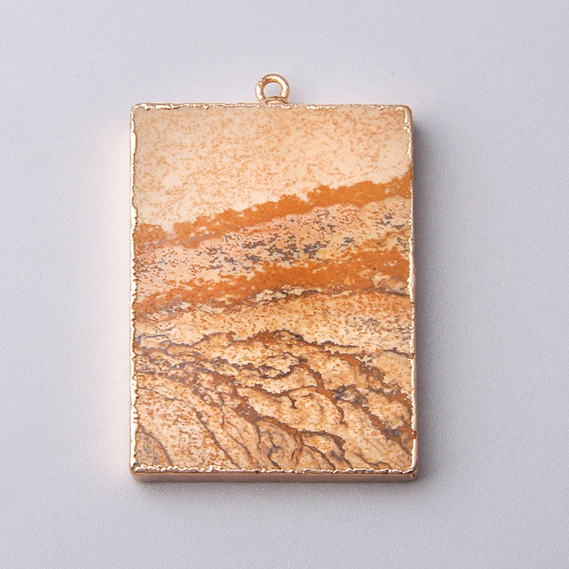

Wholesale Rectangle pendant necklace agates druzy natural stone pendents women men drop pendant jewelry making gifts druzy bulk