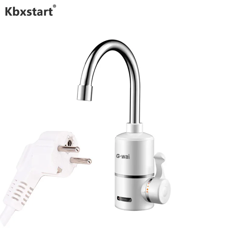 ЕС AU Plug безрезервуарный Электрический смеситель для нагрева воды кухонный