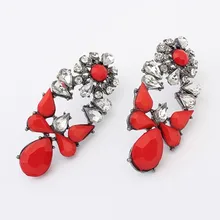 Горячее предложение новые модные ювелирные изделия женские оптом панк серьги со стразами 12 шт./партия