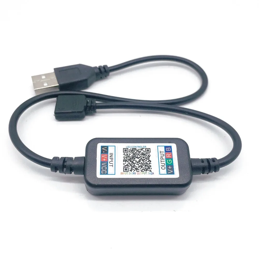 

3 Ways Bluetooth RGB LED Light Controller DC 5V-24V Mini Wireless Dimmer For RGB LED Strip