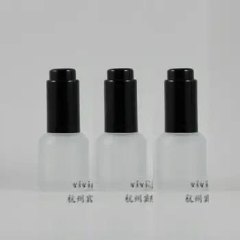 

15ml clear frosted Glass Essential Oil Bottle With press dropper cap.Essential Oil Container,the bottom of bottle is thin