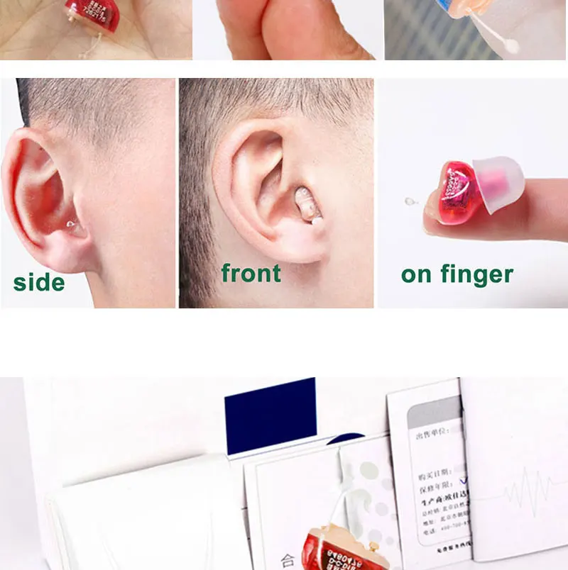 6 Channels invisible hearing aid aids CIC in Canal mini digital Ear Hearing Device for Moderate Severe Hearing Loss Compensation