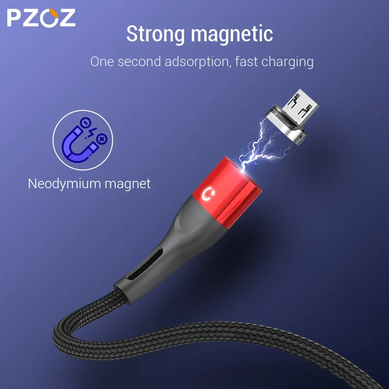 PZOZ Magnetische usb ladekabel Schnelle Lade Micro usb kabel Typ c Magnet Ladegerät usb c kabel Für