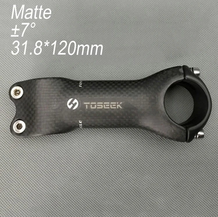 TOSEEK полный 3 K карбоновый стержень 7 градусов 31,8 мм Дорожный велосипед MTB велосипедные кронштейны Велоспорт Горный P - Цвет: MATTE 120MM