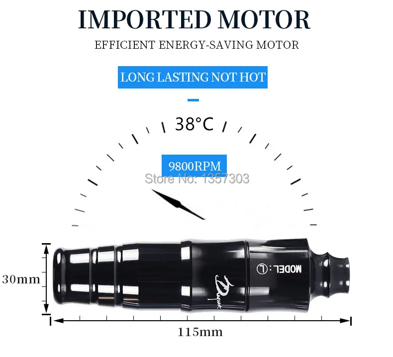Профессиональная татуировочная машина из алюминиевого сплава роторная ручка для тату бровей моторная машина боди-арт инструмент тату оборудование