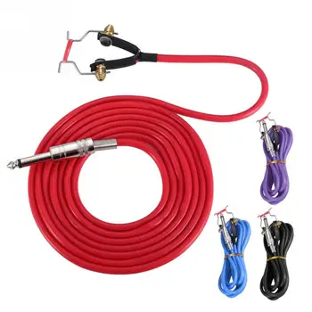 

New 4 Colors Silicone Hook Line Clip Cord for Interface Tattoo Power Conversion kit Tattoo Power Supply Accessory Clip Cord