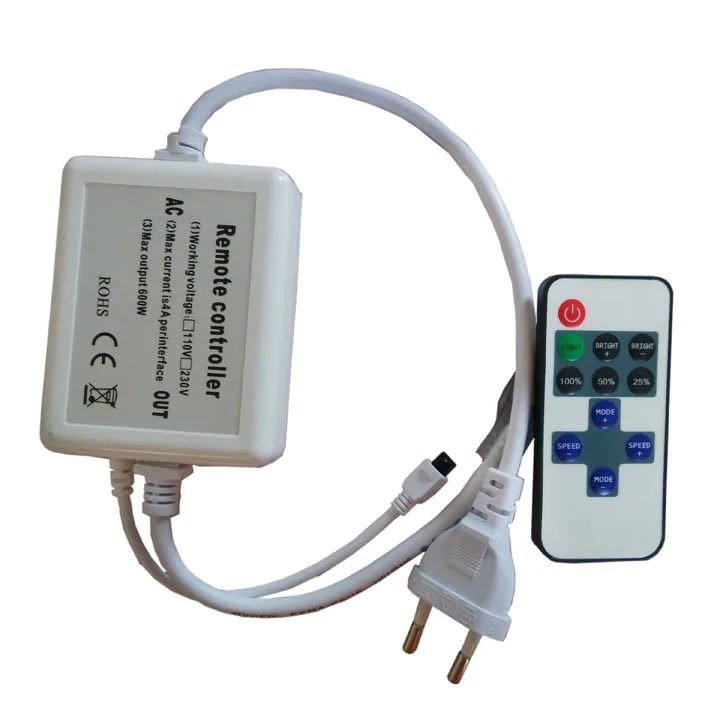 Conjuntos de Alta Remoto para 50m Tensão 11 Teclas Led Dimmer Controlador ir Única Cor Tira 8 Ac110v-220v 600w rf 1 Cheap Dimmers