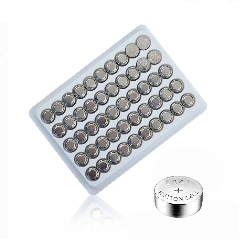 50 шт. lr44 AG13 357A A76 303 LR44 SR44SW SP76 L1154 RW82 RW42 1 5 V громкости Кнопка ячейки Батарея celular
