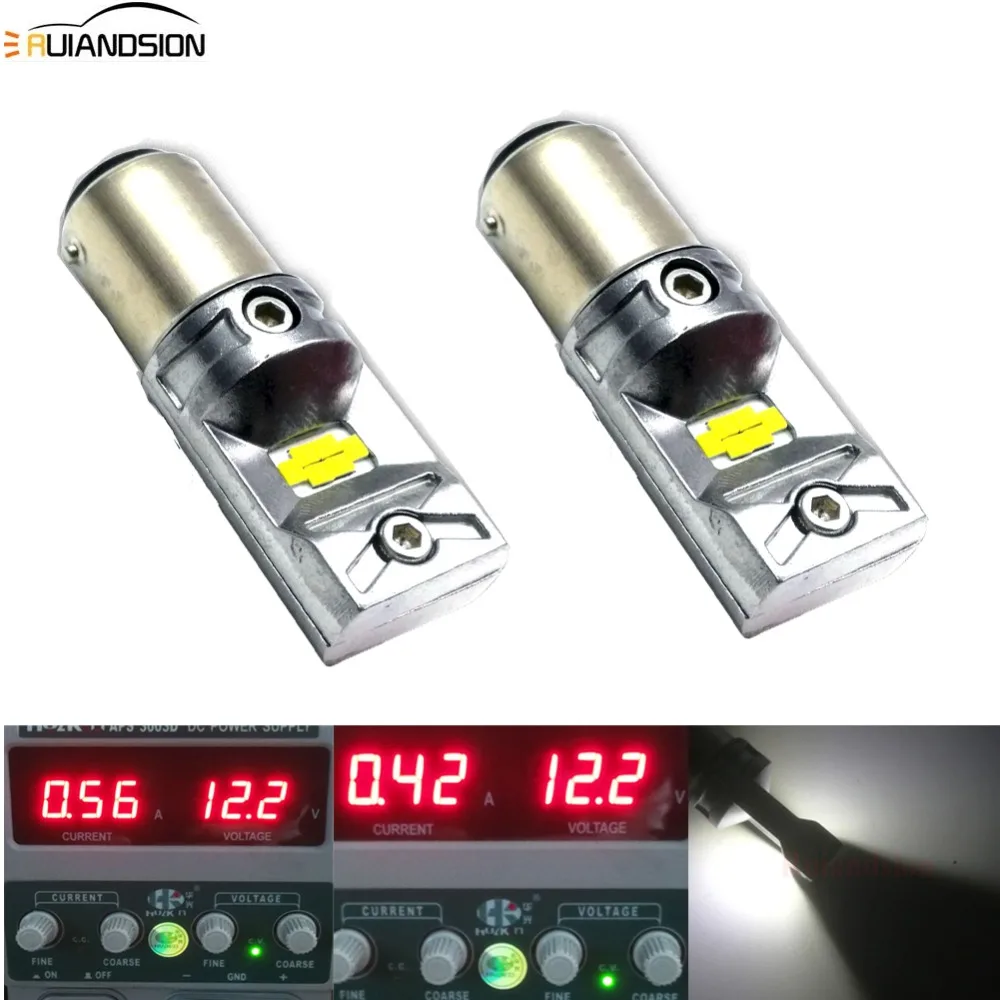 

12W White CSP Led 1156 BA15S P21W 1157 BAY15D Car Backup Reverse Signal Light Canbus automobile position stop brake lamp 12-24V