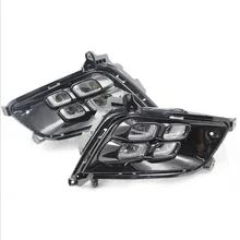 Car Flashing LED DRL For Kia Optima K5 2013 2014 2015 Fog lamp Cover Daytime Running Lights with turn yellow signal Car Flashing LED DRL For Kia Optima K5 2013 2014 2015 Fog lamp Cover Daytime Running Lights with turn yellow signal