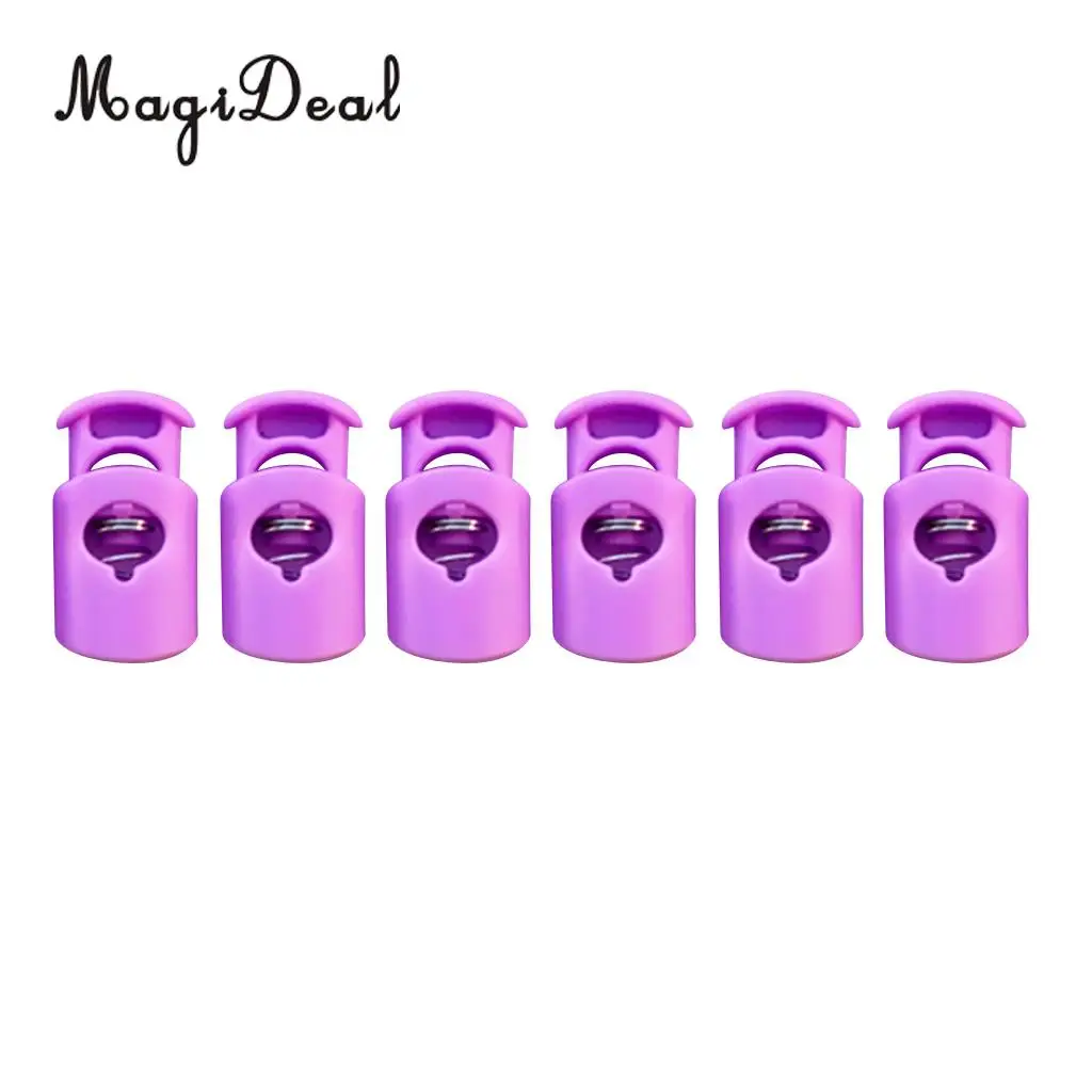 MagiDeal Pack 6 Plastic Barrel Stopper Lock End Toggle Buckles for Shock Cord Bungee Rope Drawstring Sewing Accessories