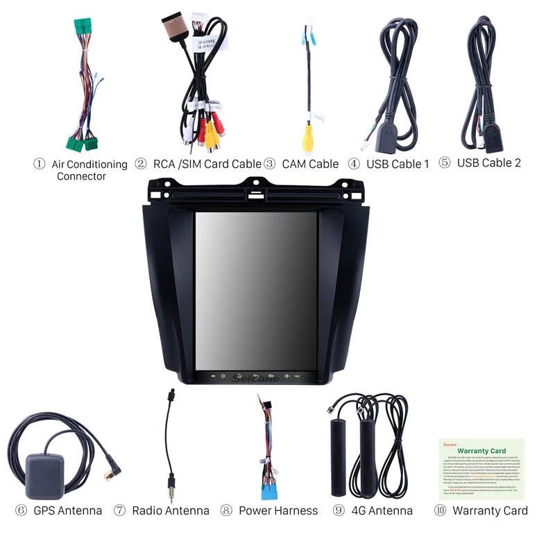 Top Seicane Car Multimedia Player For 2003-2007 Honda Accord 7 Android 6.0 HD 1024*768 Touchscreen Bluetooth Wifi GPS Navigation 3