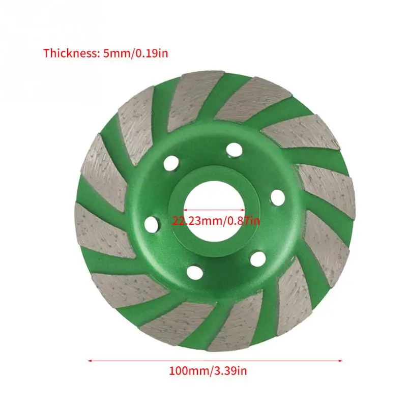 Горячая 1 шт. шлифовальный диск 100 мм Алмазный шлифовальный круг чашка шлифовальный диск для камня бетон керамическая полировка