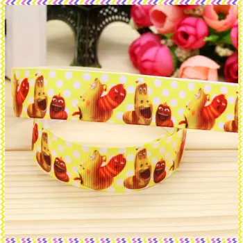 

7/8'' Free shipping cartoon printed grosgrain ribbon hairbow headwear party decoration diy wholesale OEM 22mm P4920