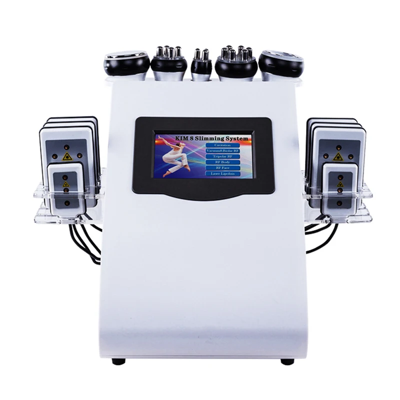 

6 In 1 40k Ultrasonic liposuction Cavitation 8 Pads Laser Vacuum RF Skin Care Salon Spa Slimming Machine & Beauty Equipment