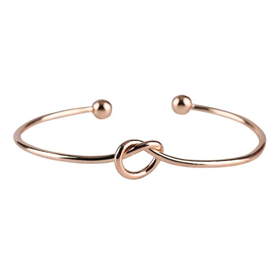 Trendy Exquisite Heart-shaped Bracelet Half Open Black RoseGold Silver Womens Fashion Jewelry Bangles  (28)
