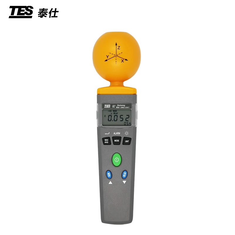 Изготовленный в Тайване TES-92 EMF метр трехосный регистратор данных детектор электромагнитного излучения TES92