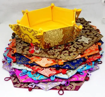 

WHOLESALE 15PCS CHINESE HANDMADE SILK CANDY BASKET/BOXES