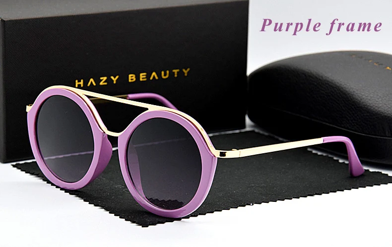 Grey Lens Sonnenbrille Sunglass Oculos Lens Frame Runde Lens Vintage black Männer Objektiv purple silver Beschichtet Rahmen Lens Sol Uv400 Mode De Persönlichkeit Großen Frauen blue 2018 Wcqwga1Tn