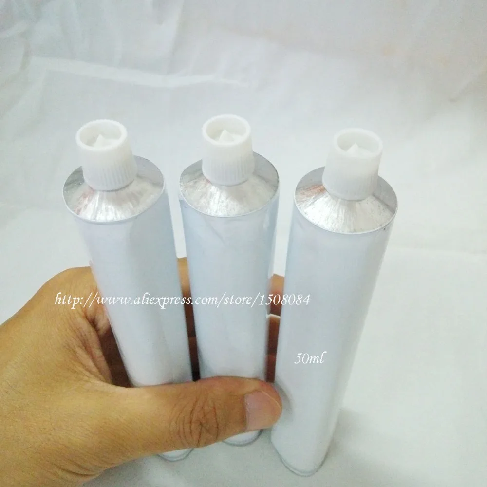 Wholesale 100pcs 50ml Aluminum Empty Toothpaste Tubes w/ Needle Cap