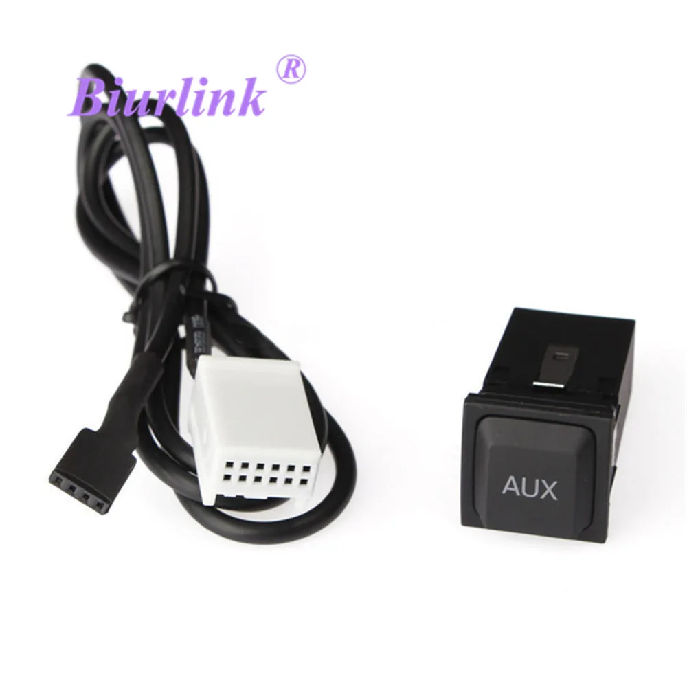 

Biurlink Car Original Radio AUX Switch Button with Cable AUX Set for Volkswagen RCD310 RCD510 RNS510