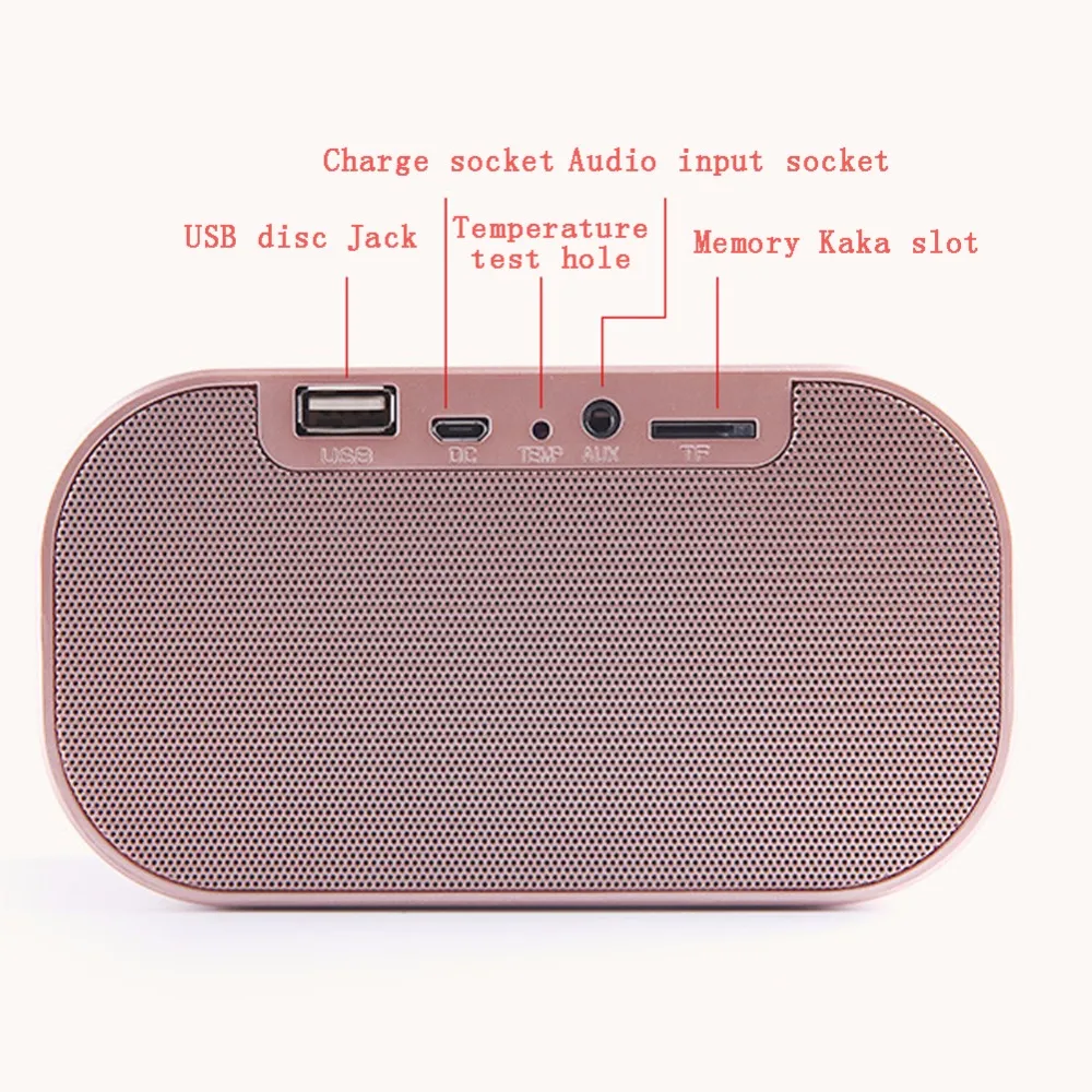 S2 Portable Bluetooth Speaker Support-Temperature LCD Display FM Radio Alarm Clock 4