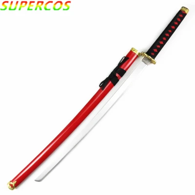 Высокое качество Touken Ranbu онлайн японский самурай деревянный 100 см Косплей Опора самурайский меч - Цвет: Красный