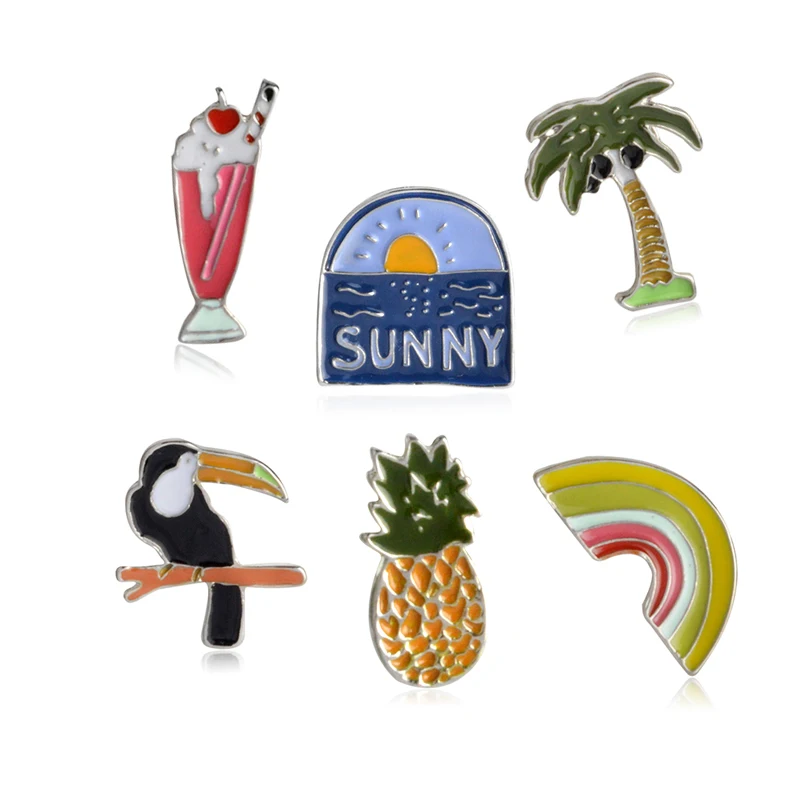 Cartoon Toucan Coco Ice Cream Rainbow Sunny Pineapple
