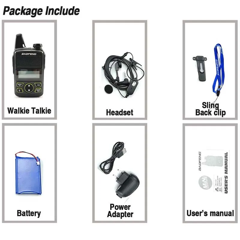 Baofeng BF T1 иди и болтай Walkie Talkie мини UHF 400 470 МГц двухстороннее радио Ham Радио Амадор
