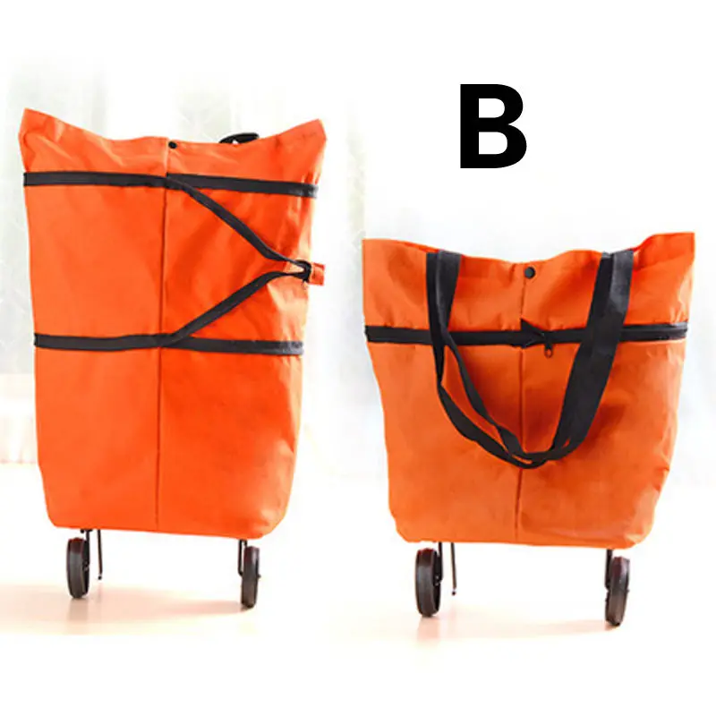 Портативная большая сумка через плечо с колесами легко переносить Складные Водонепроницаемые Многоразовые Тканевые защитная сумка на колесиках