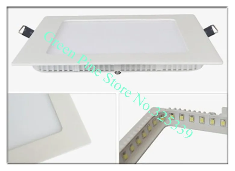 Conduziu a Luz de Teto Lâmpada de Iluminação Luz do Painel Frete Grátis w 400lm Ac85-265v Quadrado Levou 2835 Smd Downlight Lâmpada Holofotes 6 Pcs 4 13 AC85-265V Quadrado luz do painel levou 2835