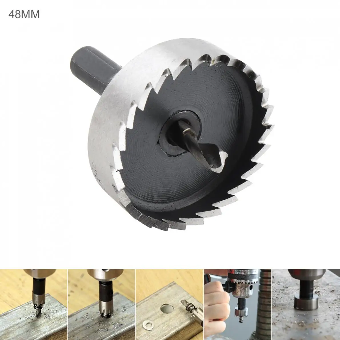 Durable 40mm / 48mm HSS Hole Saw Cutter Drill Bits for Pistol / Bench / Magnetic / Air Gun Drills