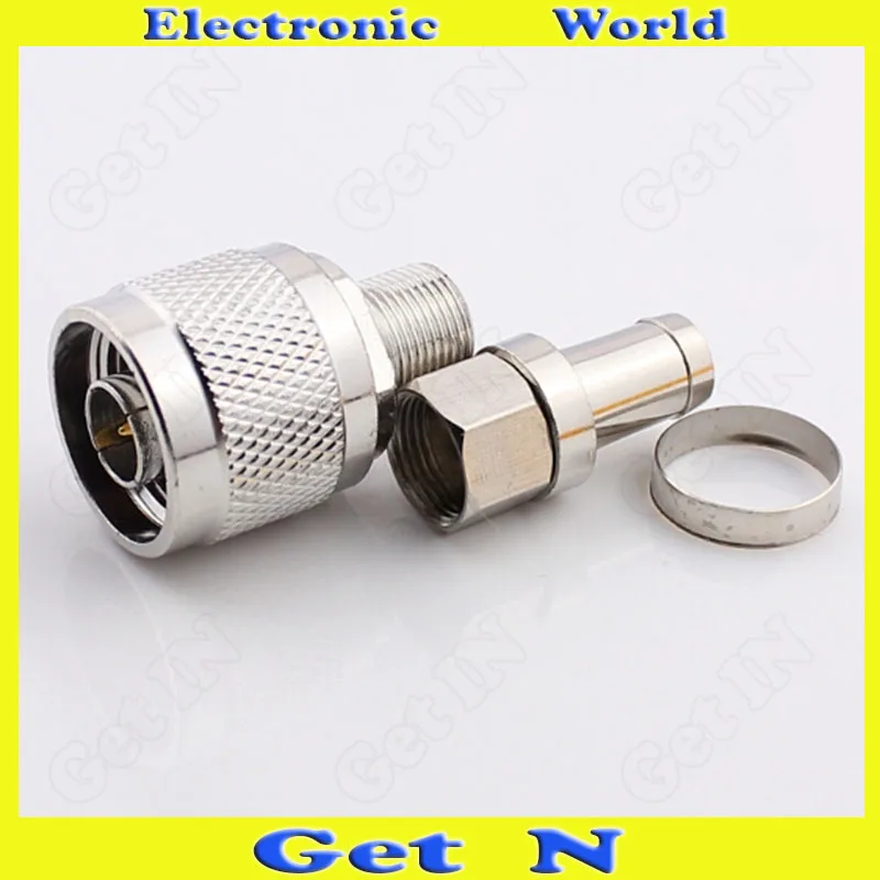 

10pcs-100pcs Adapter Connector Converting N to F Metric System Mobile Signal Amplifier N/F-75-7 N Connector