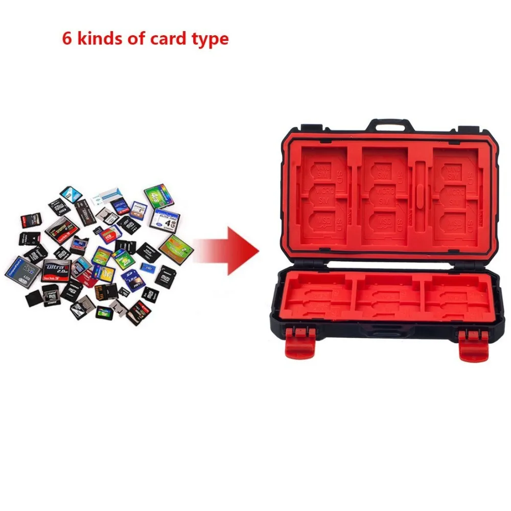 Custodia Rigida LYNCA Per Schede Di Memoria E Batterie Fotocamera, Impermeabile E Antiurto, 6 Slot