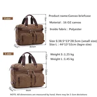 Men s Canvas vintage Casual Briefcase man Business Shoulder Messenger Bag men Laptop Handbag male Messenger