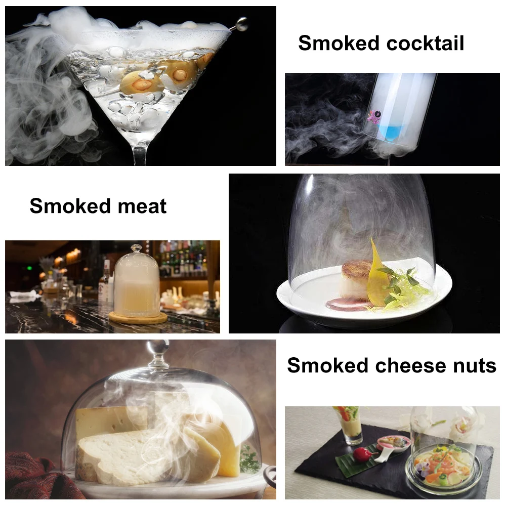 Portable Smoking Gun Wood Cocktail Smoker Handheld Food Cold Smoke Generator Meat Burn Smokehouse Cooking Kitchen Utensils