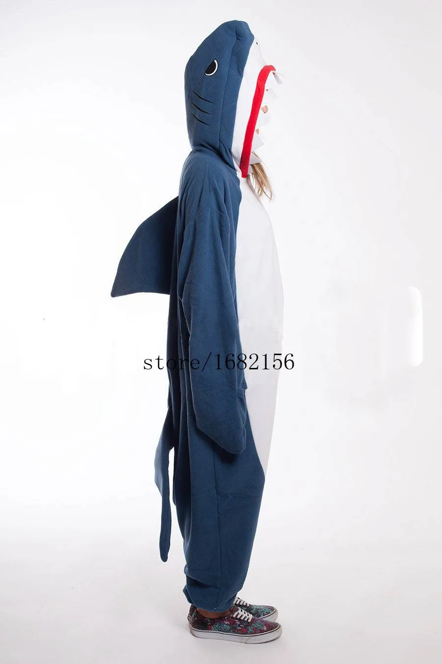 Kigurumi Adult Pyjamas Cosplay Costume Blue Shark Onesie Lemur Sleepwear Homewear Unisex Pajamas Party Clothing For Women Man -