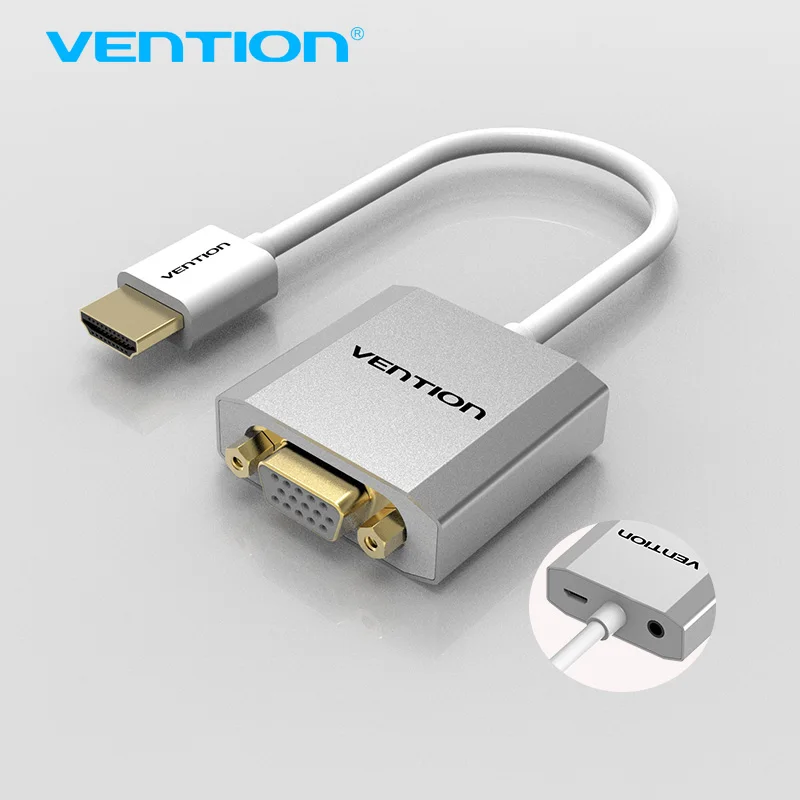 Vention HDMI to VGA adapter цифро аналоговый аудио-видео кабель преобразователя hdmi vga разъем
