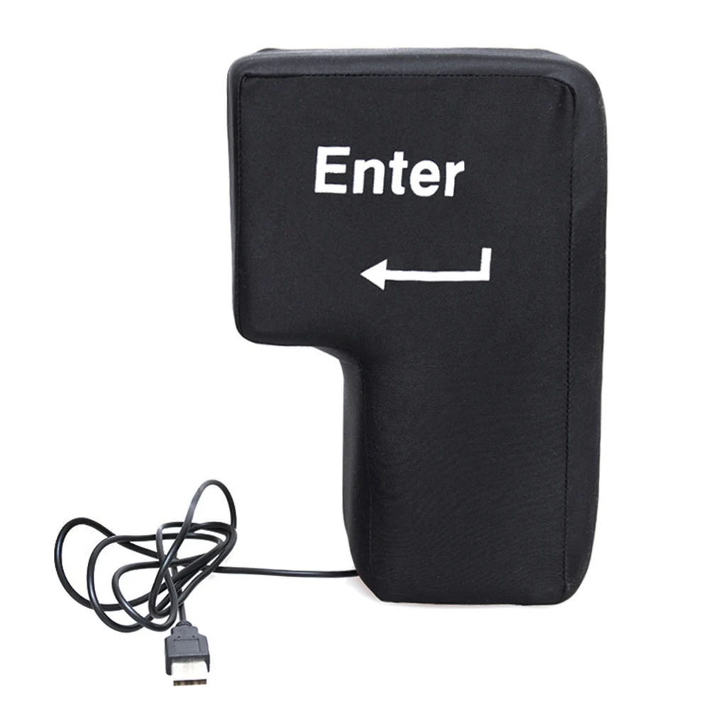

Hand Pillows USB Big Enter Key Computer Large Enter Key Button Desktop Pillow IJS998