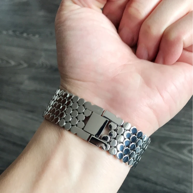 Ремешок из нержавеющей стали для Apple Watch Band 3 2 1 42 мм 38 Series SE 6 5 4 iWatch браслет женщин и