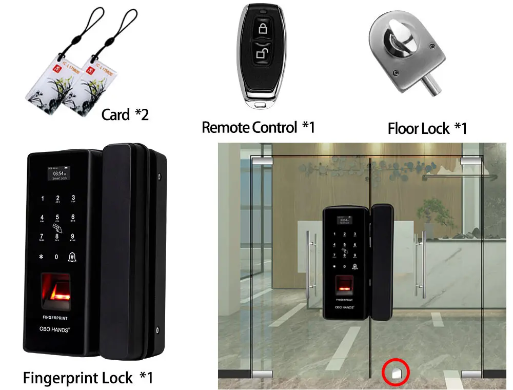 OBO HANDS умный дверной замок с отпечатком пальца биометрический RFID Электрический замок с паролем для контроля доступа безопасный для стеклянной деревянной/металлической двери