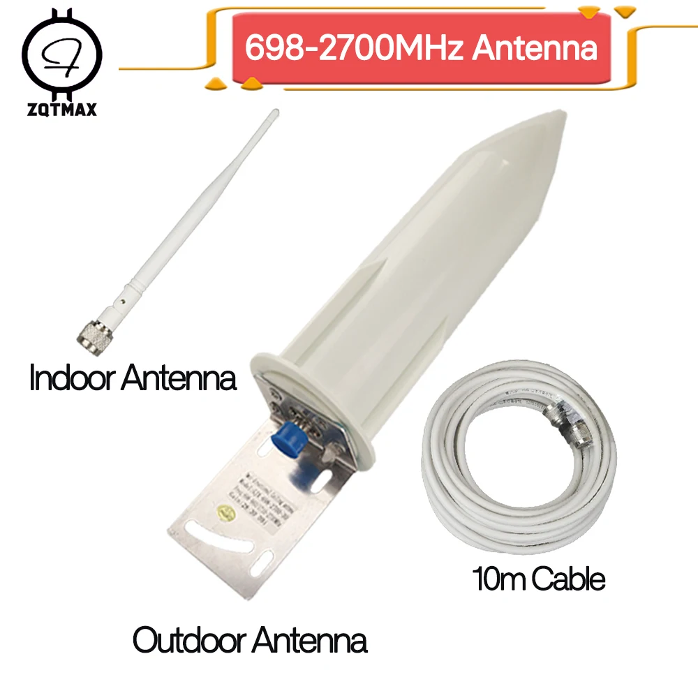 ZQTMAX 30dBi 2G 3g 4G антенна N female для CDMA DCS GSM ретранслятор UMTS LTE сотовый усилитель мобильного сигнала+ кабель