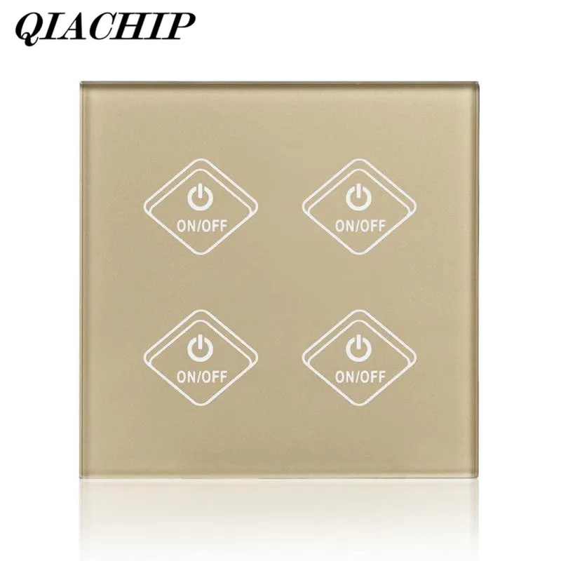 

QIACHIP 4 Gang WiFi Switch Smart APP Remote Control Work with Amazon Alexa Google Home Timing No Hub Required UK Plug DS25