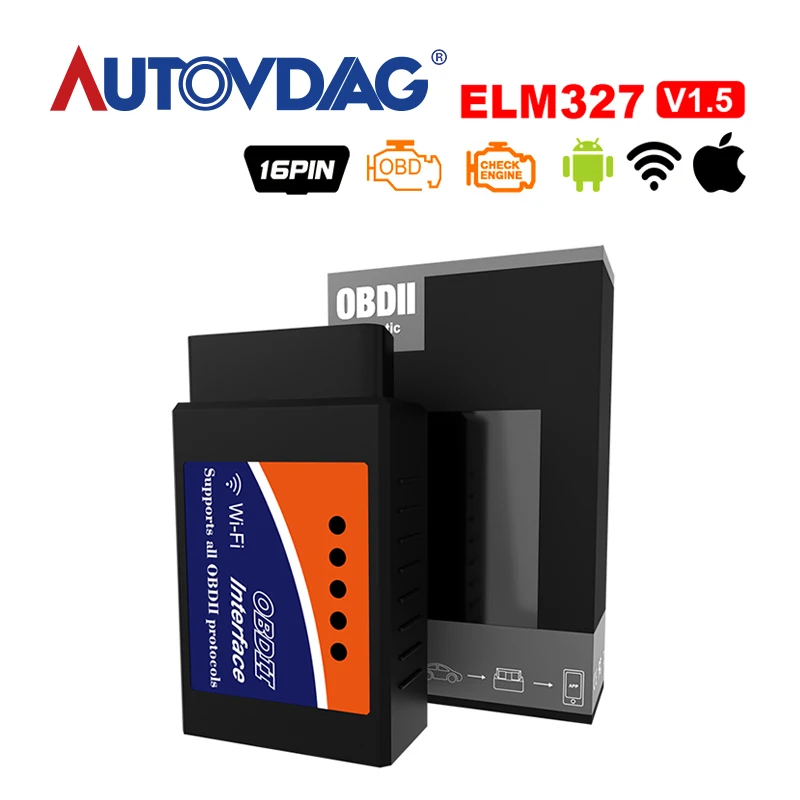 

OBD2 Wifi Elm327 Bluetooth Elm327 V1.5 OBD 2 ELM 327 Obd2 Scanner Car Diagnostic Tool Interface Work On Android/IOS/PC