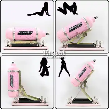 ENHOT Female automatic sex machine retractable pumping machine gun With gift dildo power adapter and extension rod DS03-update