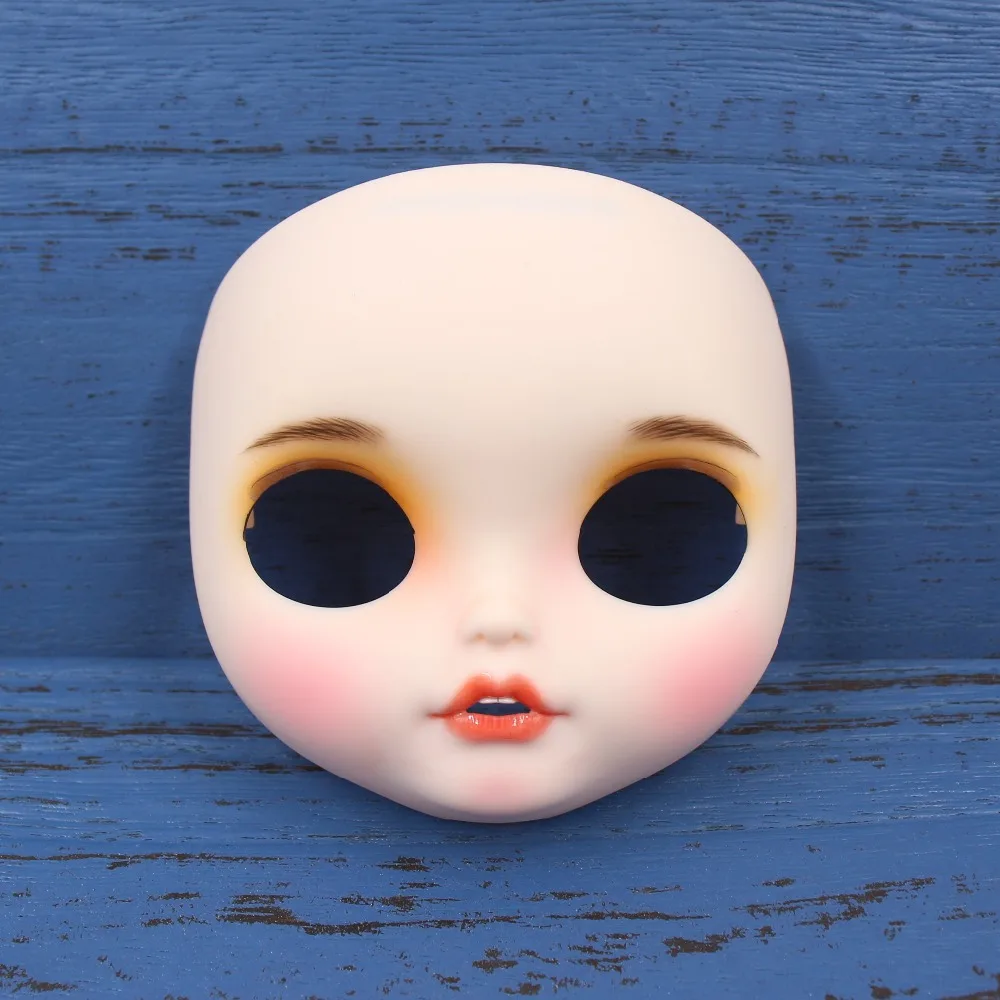Neo Blythe Doll Matte Faceplate with Makeup, Mouth & White Skin 9