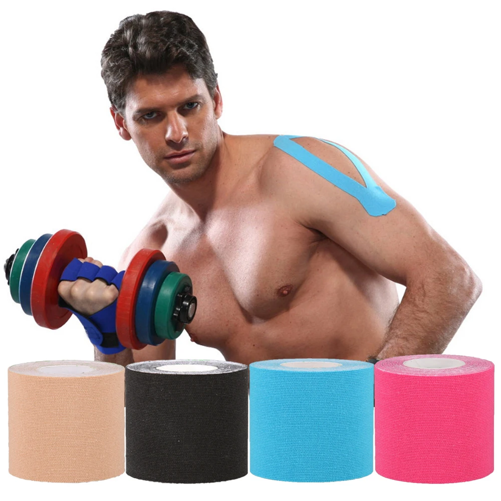 Waterproof Athletic Kinesiology Tape Sports Safety Knee Pad Elbow Brace