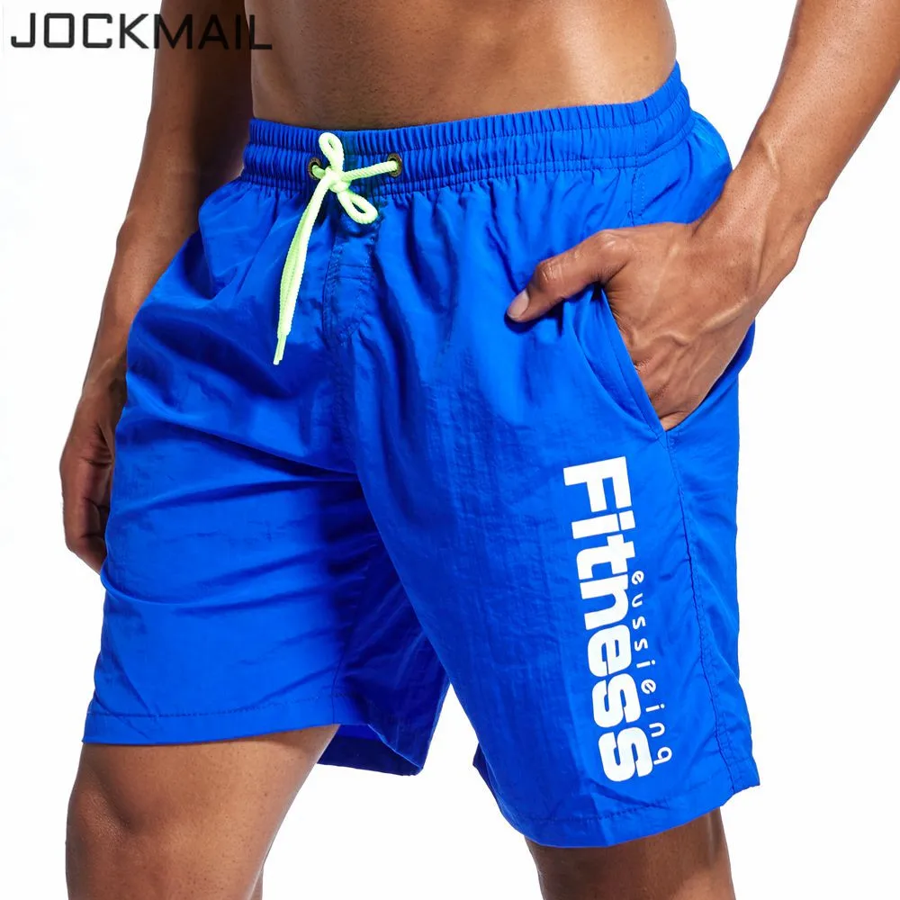 

JOCKMAIL New Quick Dry Mens Swim Shorts Summer Mens Board Shorts Surf Swimwear Beach Short Male Athletic Running Gym Short Man