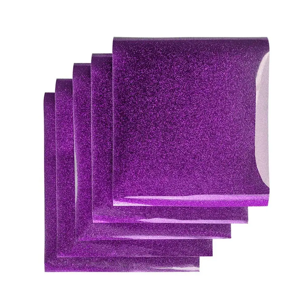 

HTV vinyl 10*12 inch heat transfer vinyls 5 sheets easy to cut glitter films DIY T Shirts hip hop pattern at party home decor